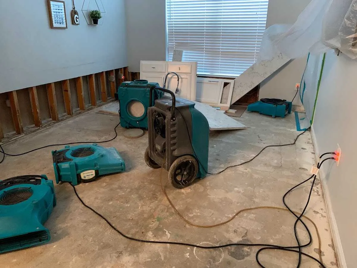 Dehumidifier in flood-cut room for Water Extraction & Removal in Inverness